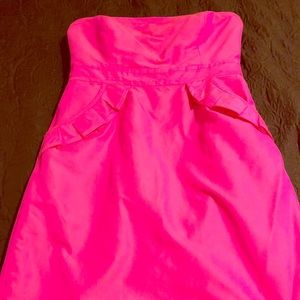 J. Crew flamenca sleeveless hot pink dress